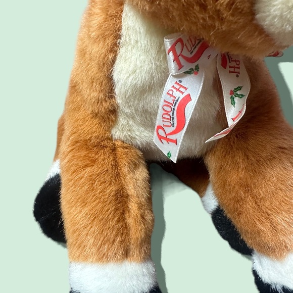 Vintage 1999 Rudolph The Red Nose Reindeer Christmas Plush Stuffed Animal Toy - Picture 5 of 10